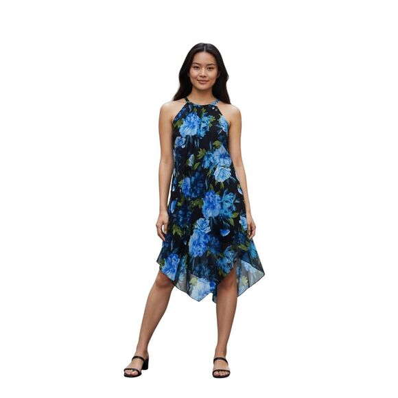 New I.N.C. International Concepts Floral Halter Dress M - Picture 1 of 6